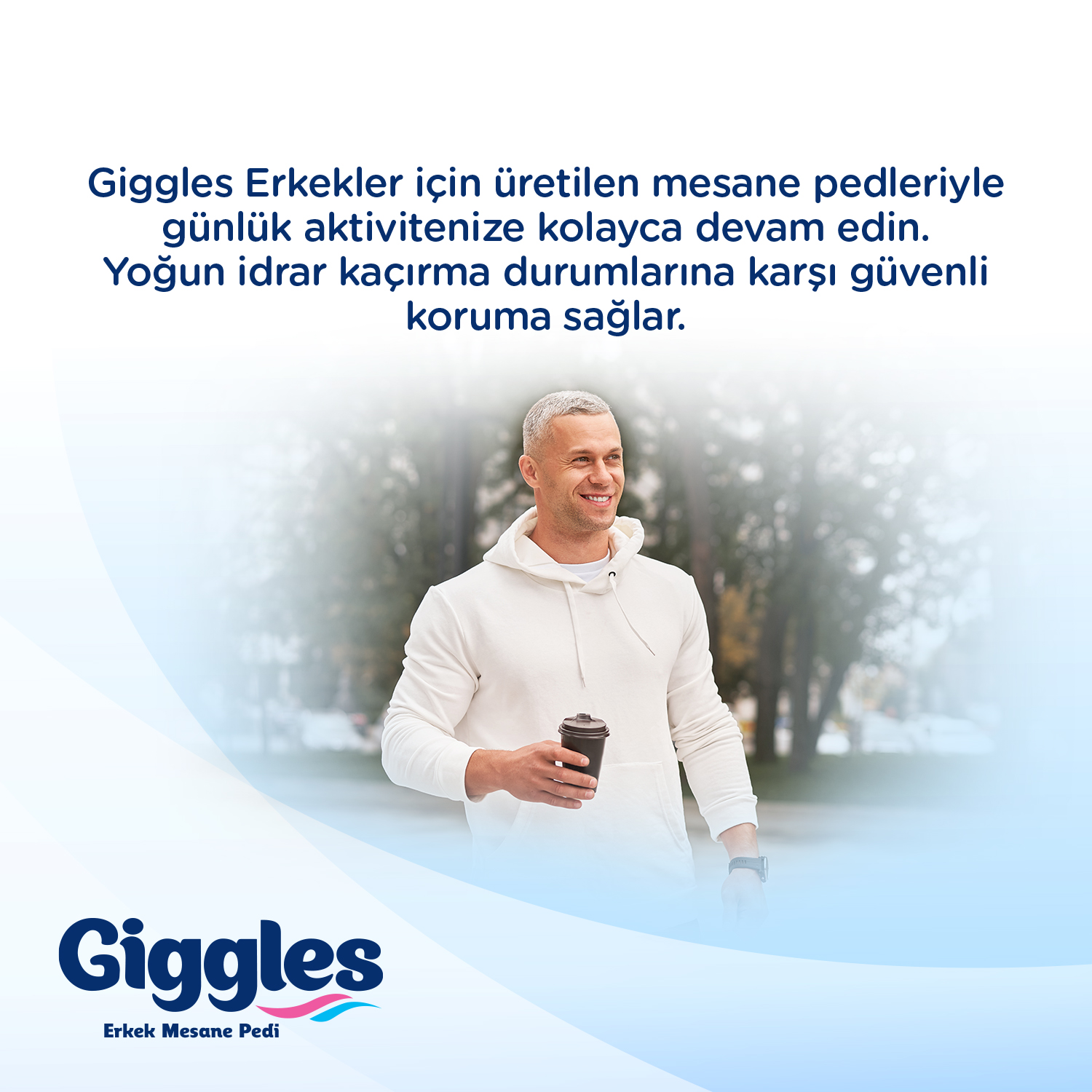 Giggles Yetişkin Erkek Mesane Pedi - Large  Beden - 1 Paket 20 Adet